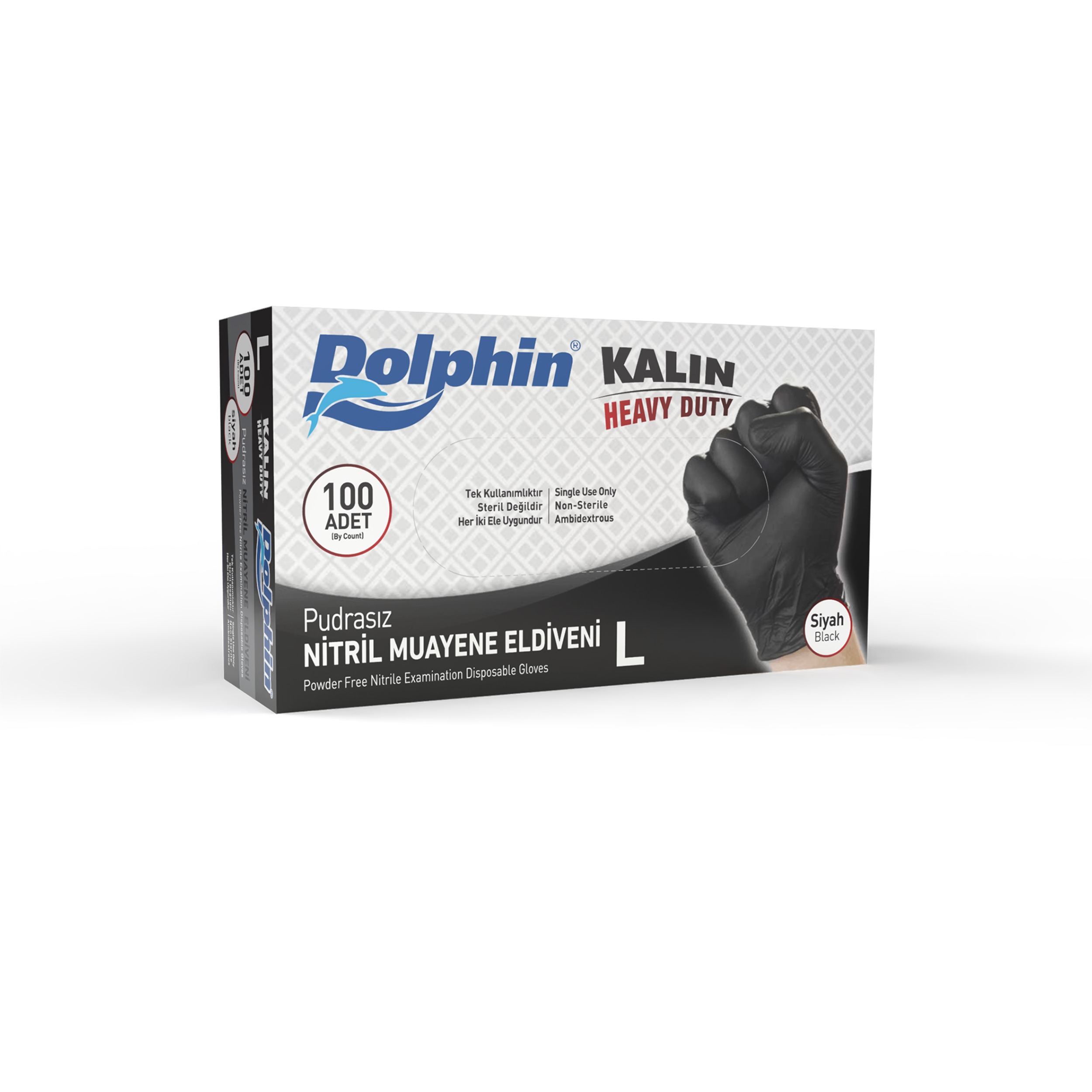 Dolphin Siyah Nitril Eldiven